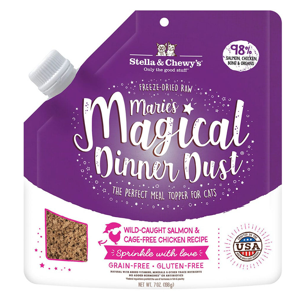 Stella & Chewy's Marie's Magical Dinner Dust Salmon & Chicken Freeze-Dried Cat Food Topper - Front
