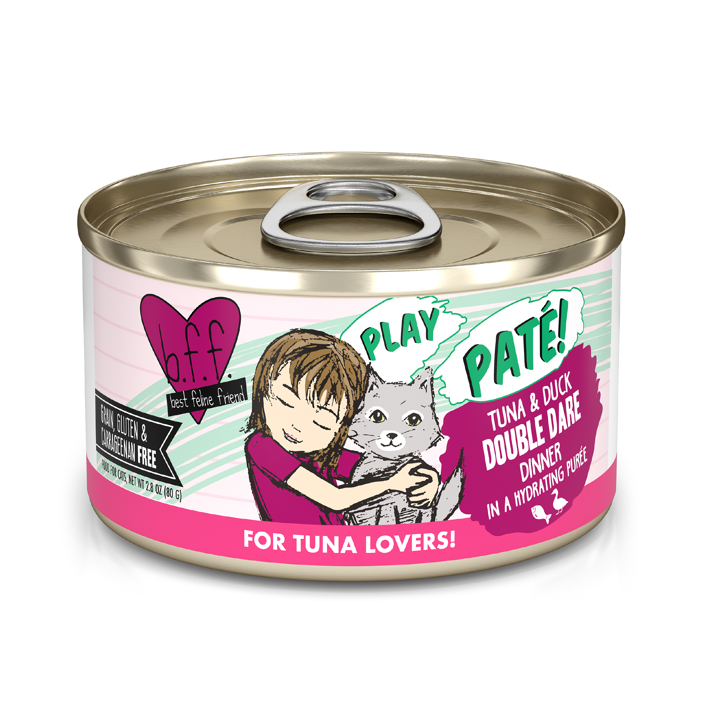 Weruva B.F.F. Play Tuna & Duck Double Dare Dinner in a Hydrating Purée Paté Canned Cat Food