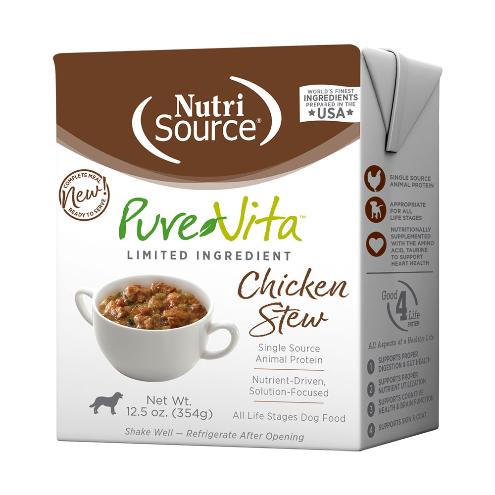 PureVita Grain Inclusive Chicken Stew Wet Dog Food - Front