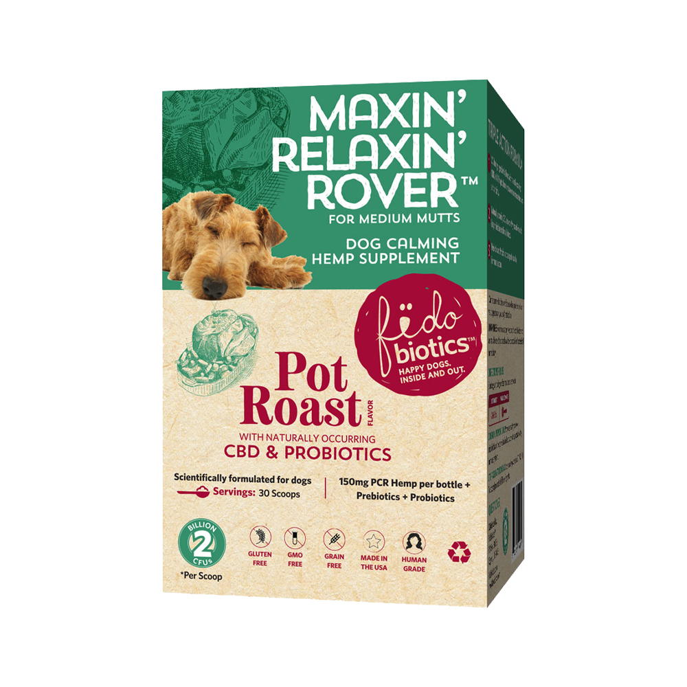 Maxin Relaxin Rover for Medium Mutts Hemp Dog Supplement - Front
