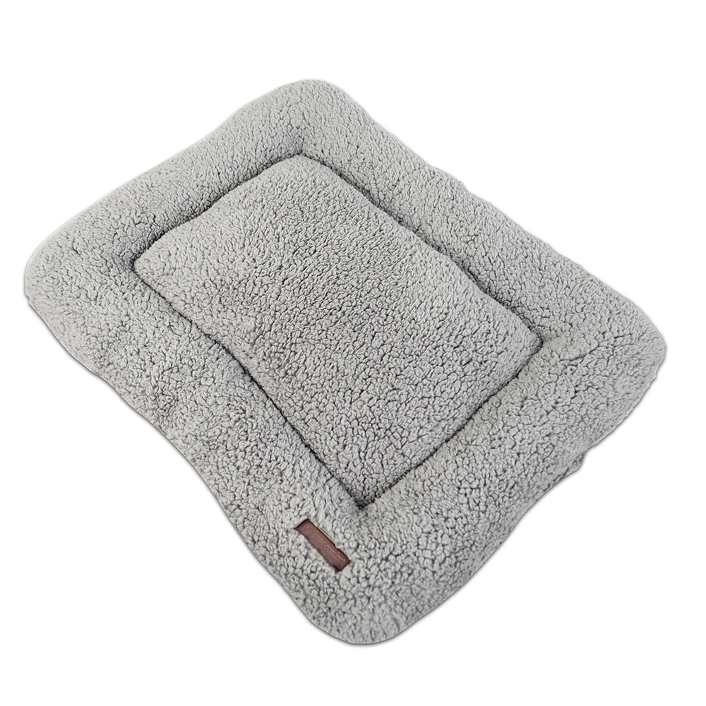 A Dogs Life Taupe Shag Orthopedic Crate Mat Dog Bed