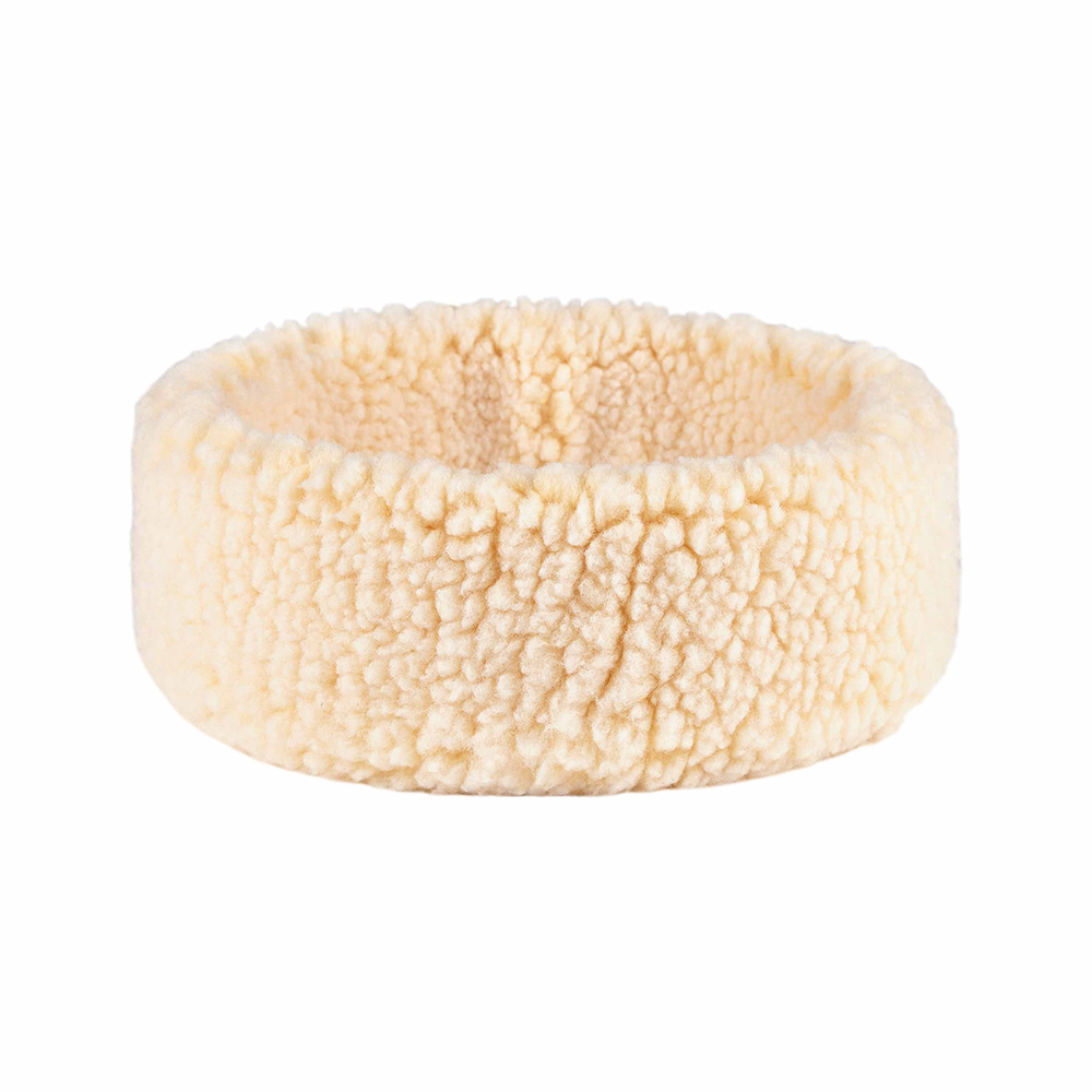 Friends Forever Tan Snuggly Fleece Round Pet Bed - Front