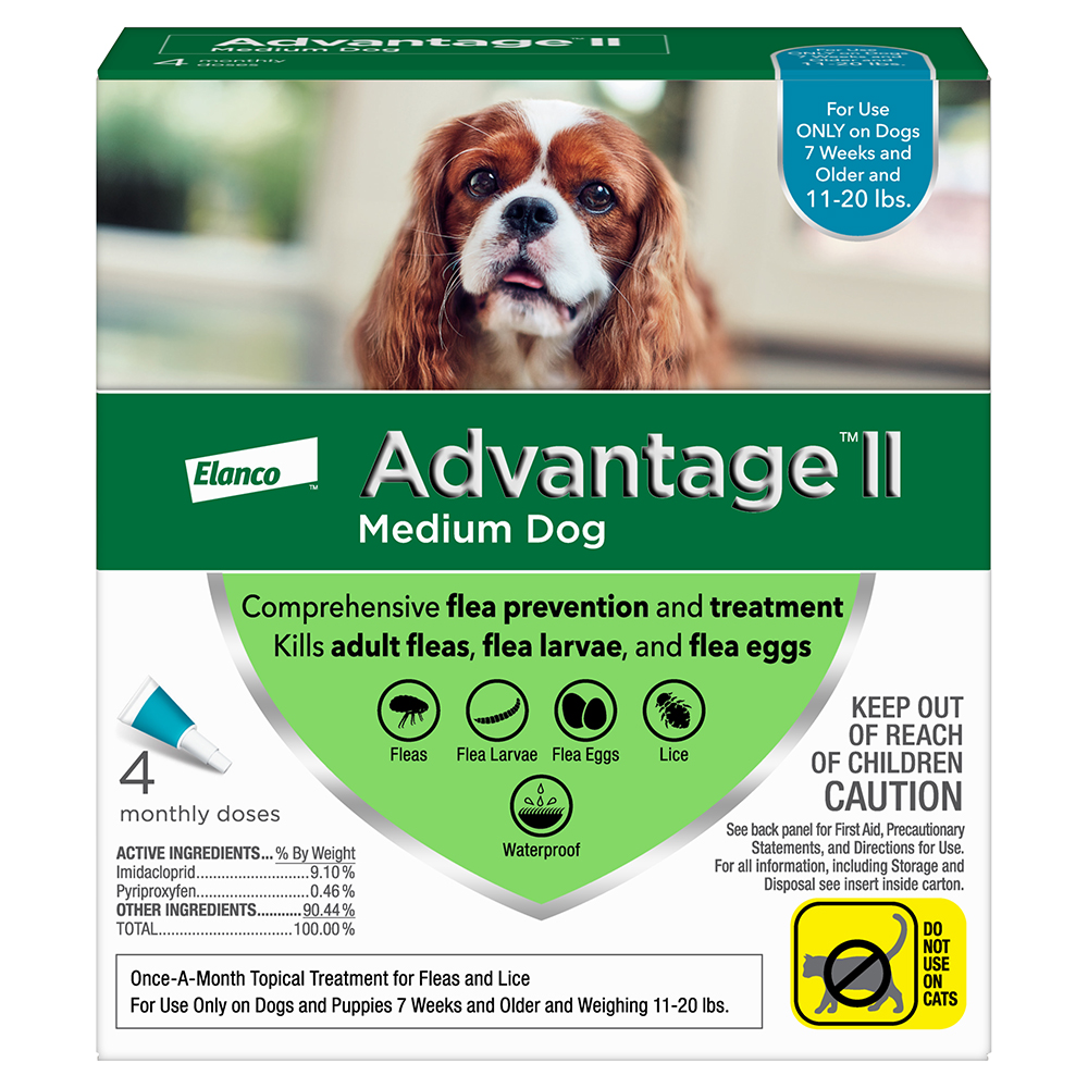 Advantage II Flea Prevention for Medium Dogs (11 - 20 lbs) - Front