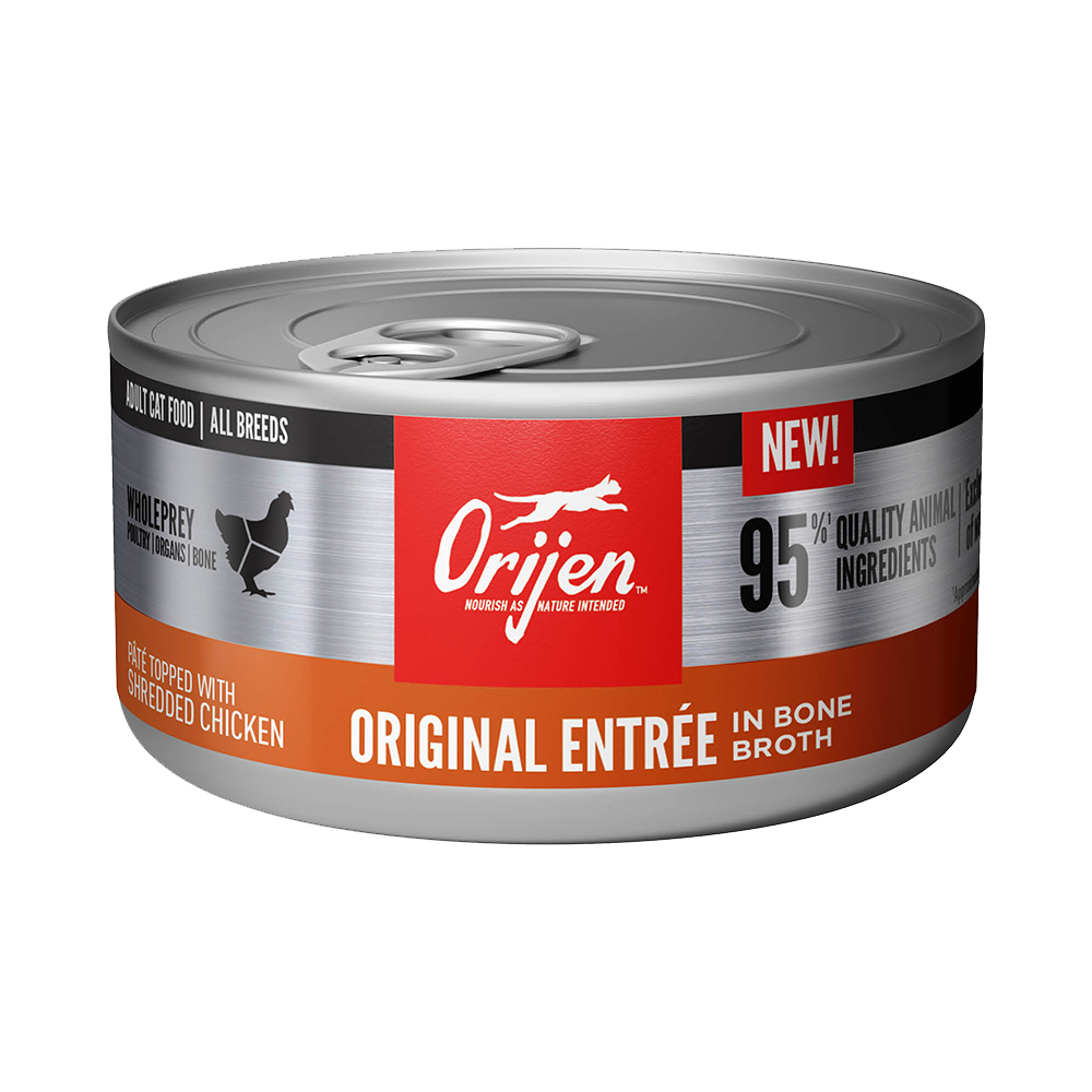 Orijen Original Entrée In Bone Broth Canned Cat Food - Front 3 oz