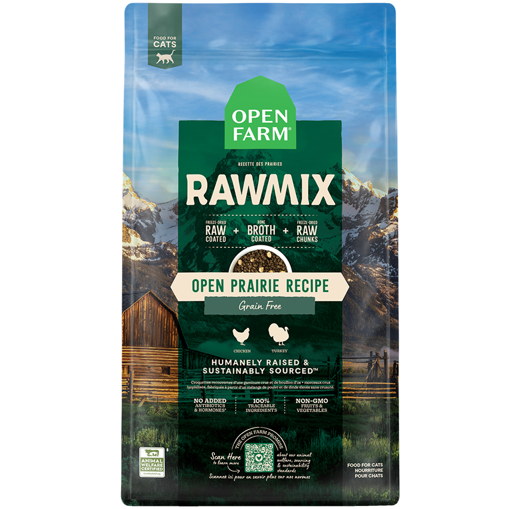Open Farm RawMix Grain Free Open Prairie Recipe Dry Cat Food - Front