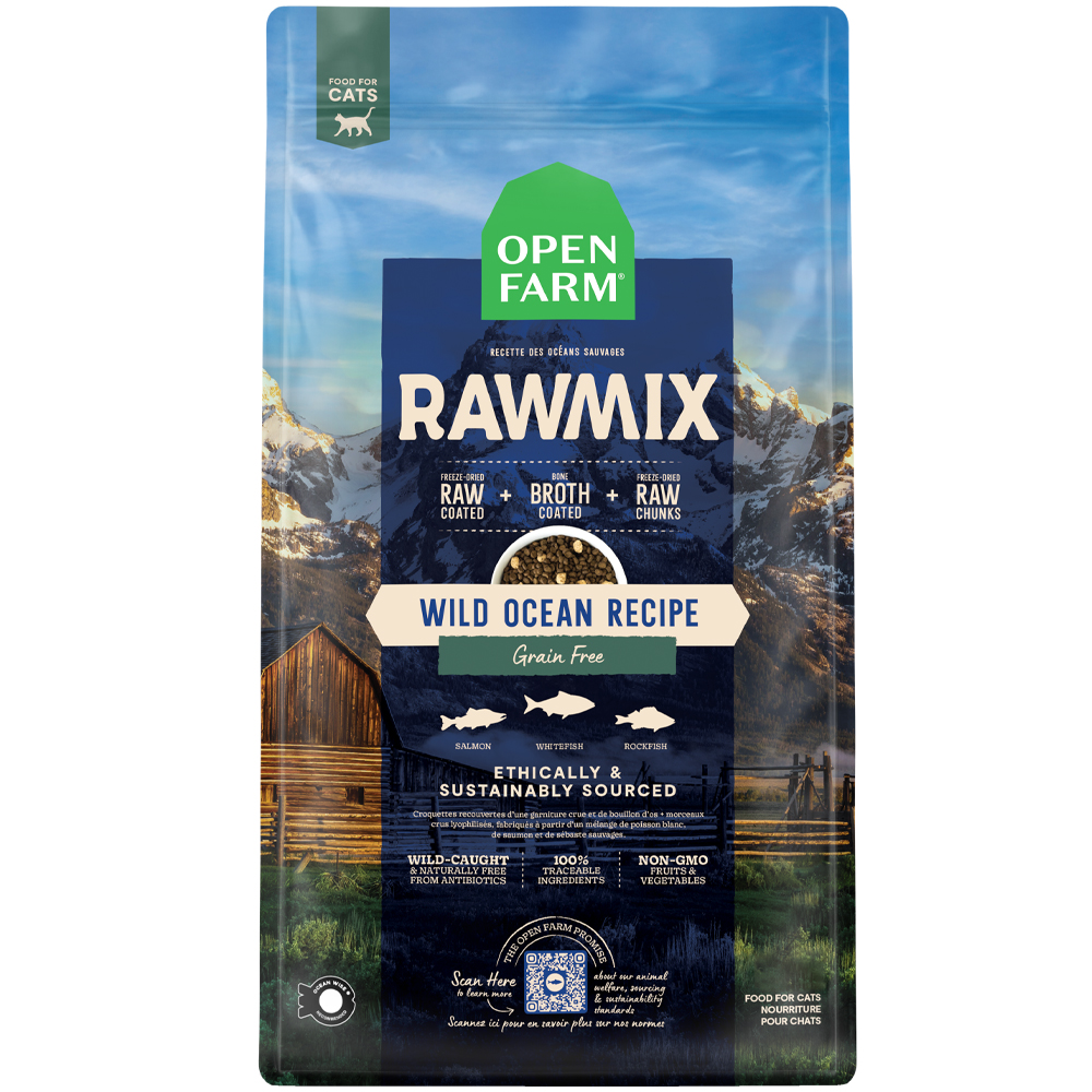 Open Farm RawMix Grain Free Wild Ocean Recipe Dry Cat Food - Front