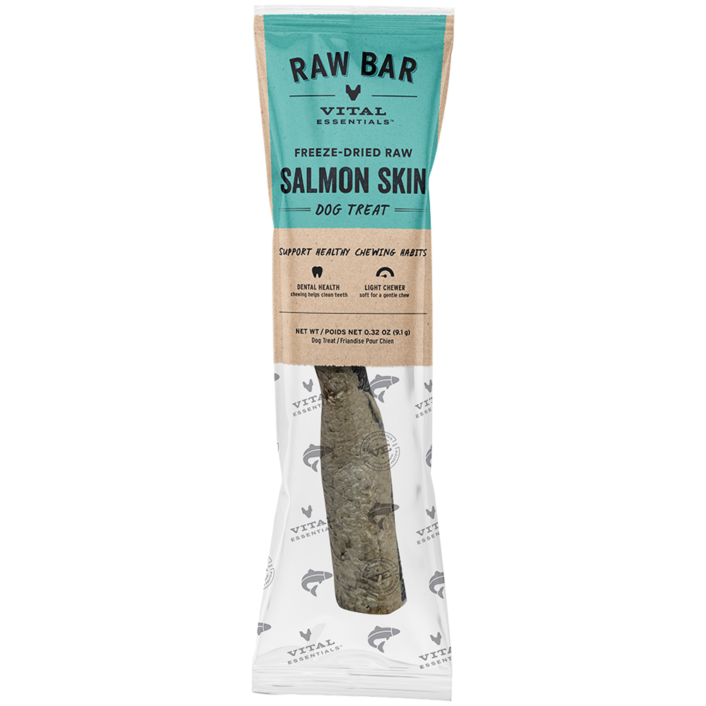 Vital Essentials Raw Bar Salmon Skin Freeze-Dried Raw Dog Treat