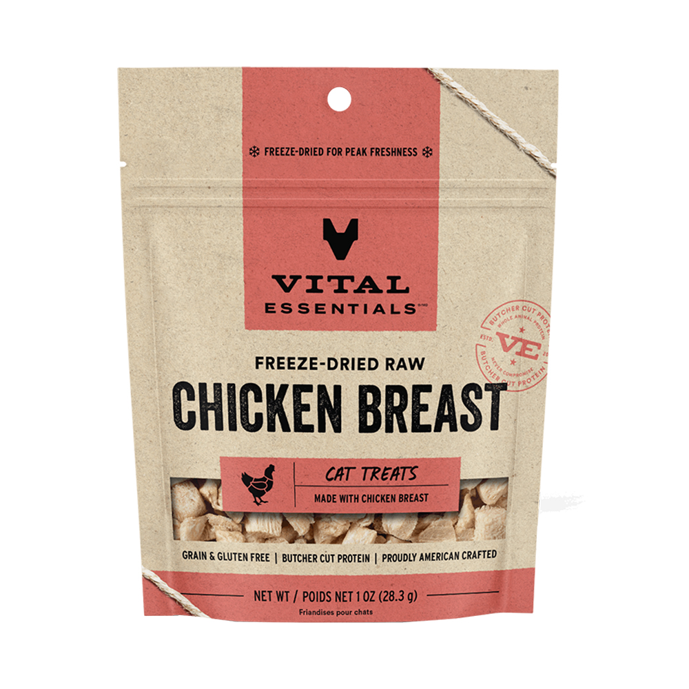 Vital Essentials Chicken Hearts Freeze-Dried Raw Cat Treats