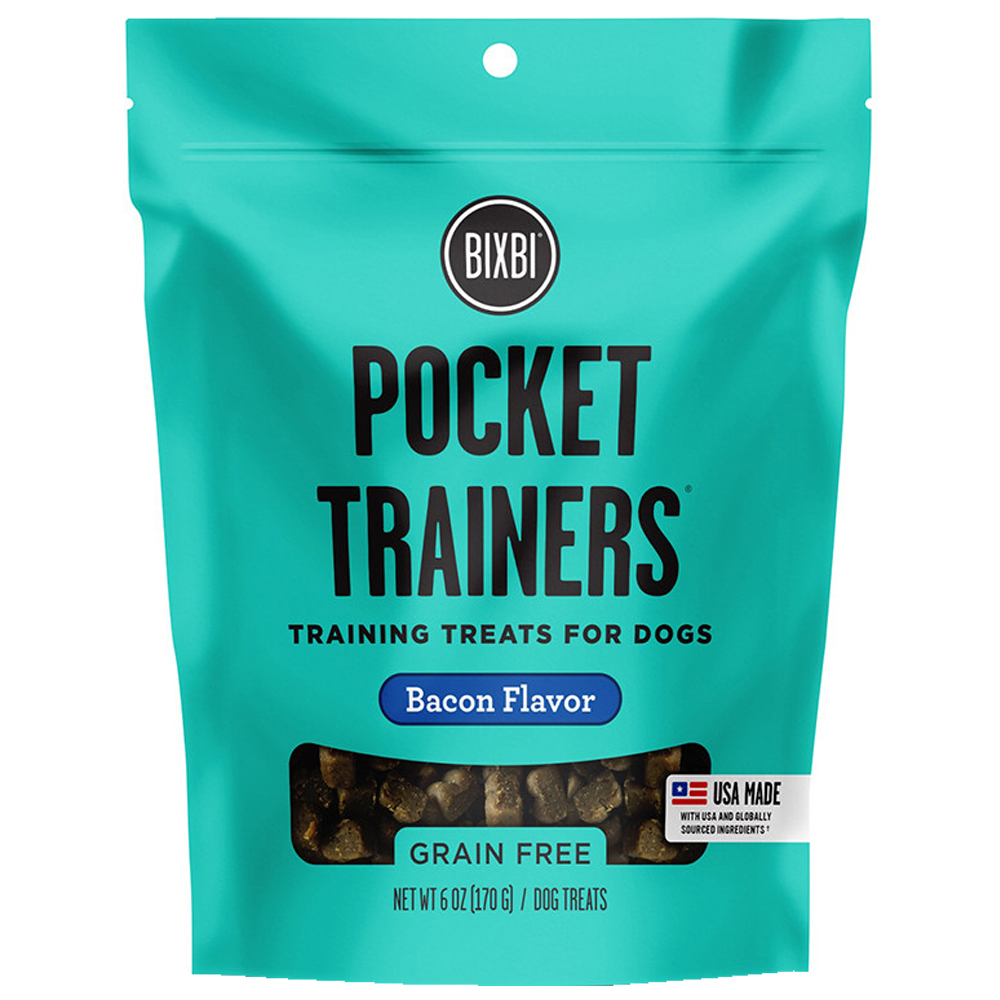 Bixbi Pocket Trainers Bacon Flavor Dog Training Treats - Front