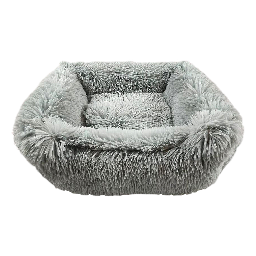Sammy & Sadie Steel Gray Cozy Cuddler Fur Pet Bed