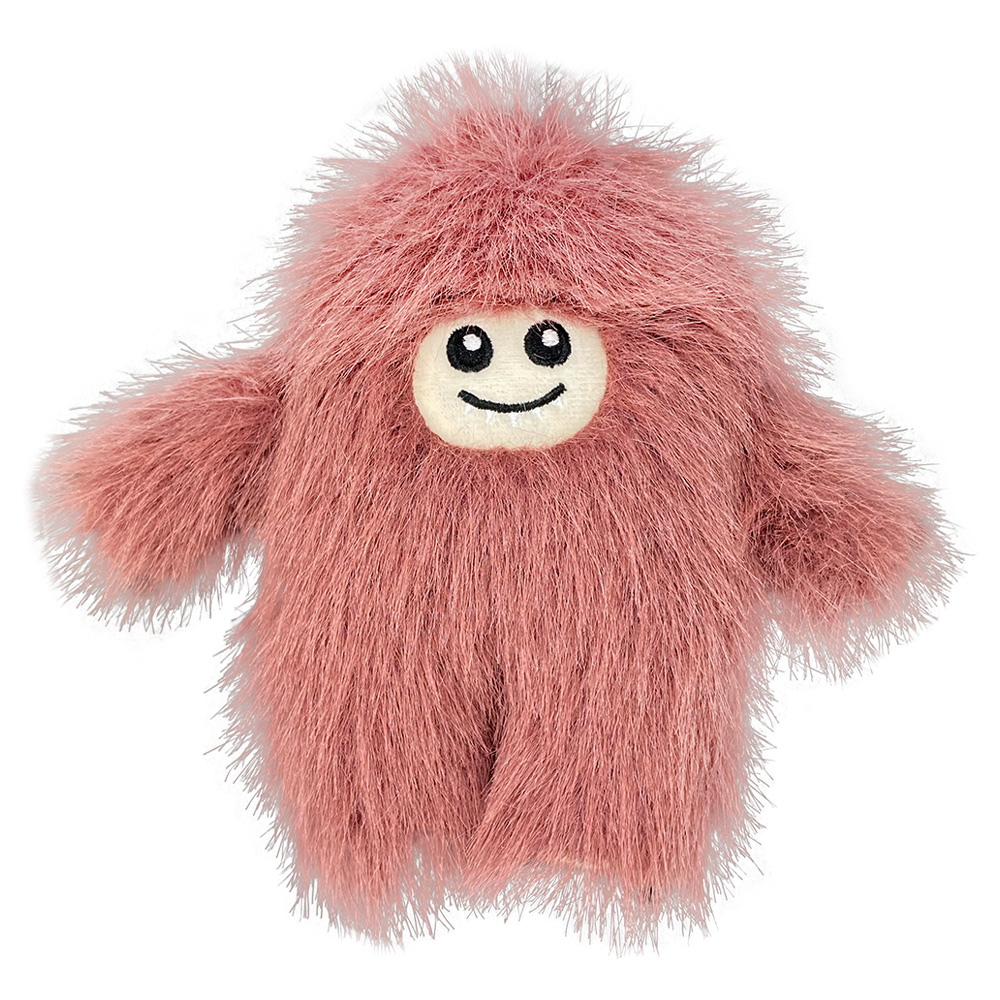 Multipet Plush Dog Toys, Shaggy Rainbow Yeti Dog Toy with Squeaker