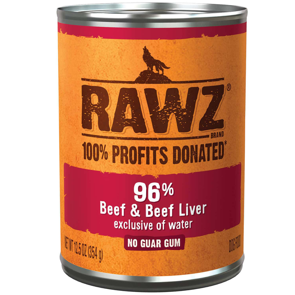 ドッグフード sev. kazu RAWZ 96% Beef & Beef Liver Canned Dog Food