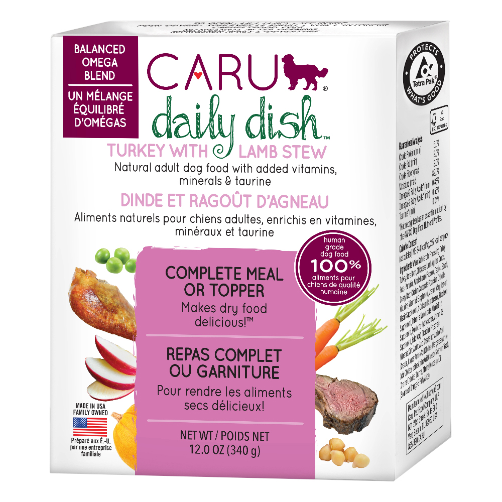 Caru Daily Dish Turkey w/ Lamb Stew Wet Dog Food - Front