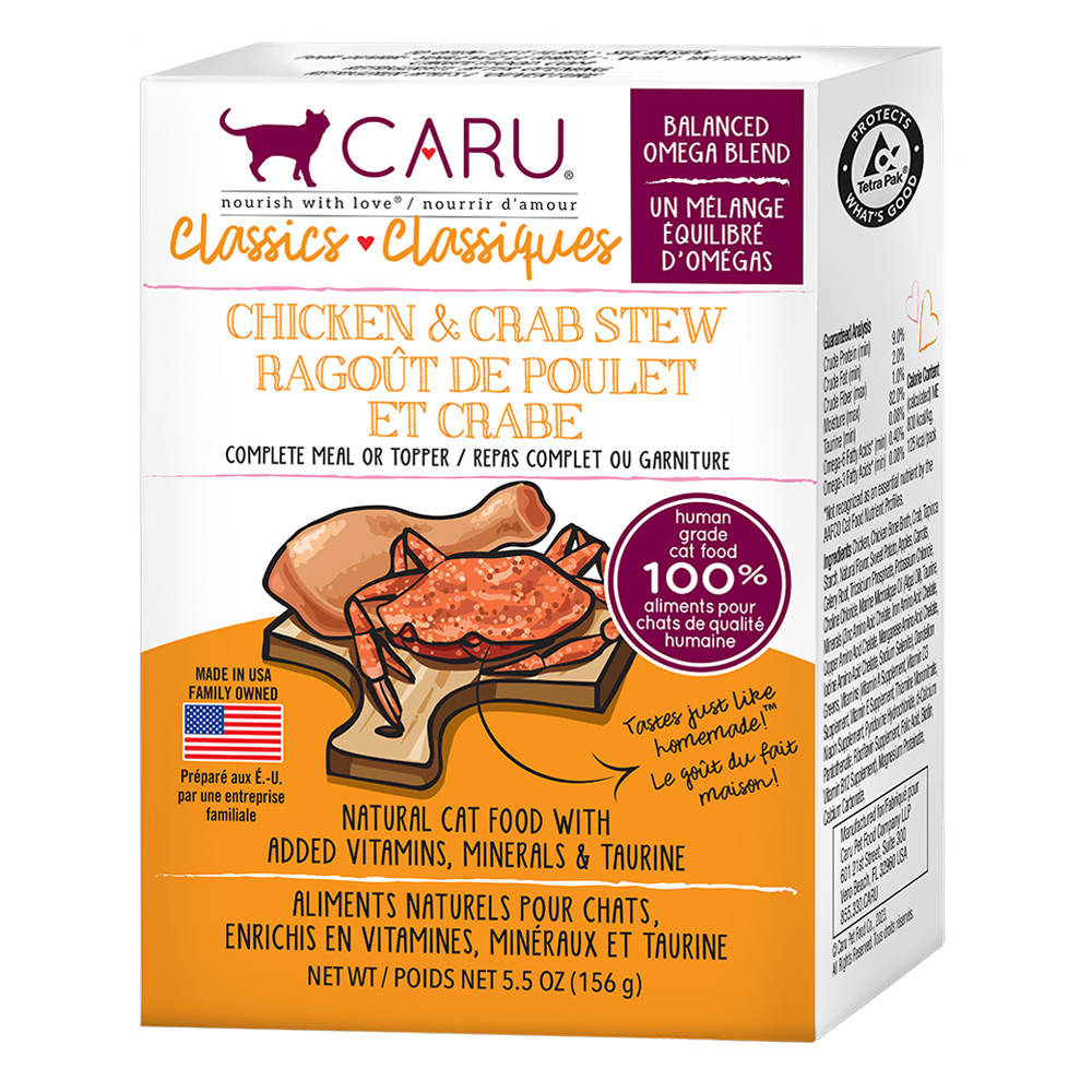 Caru Classics Chicken & Crab Stew Wet Cat Food - Front