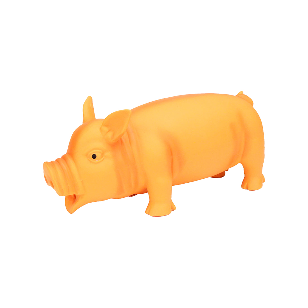 Rascals Large Grunting Pig Latex Dog Toy - Front