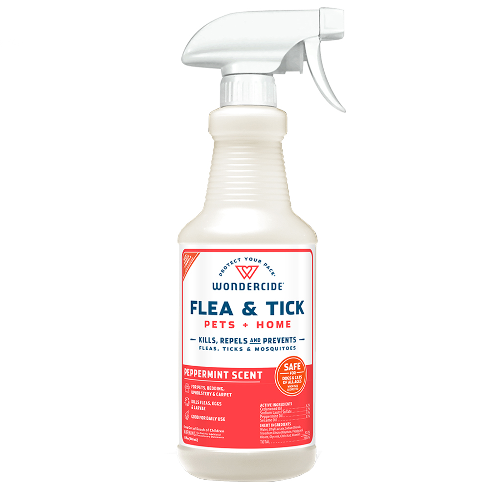 Wondercide Flea & Tick Peppermint Scent Spray for Pets + Home with Natural Essential Oils - Front, 16 fl oz