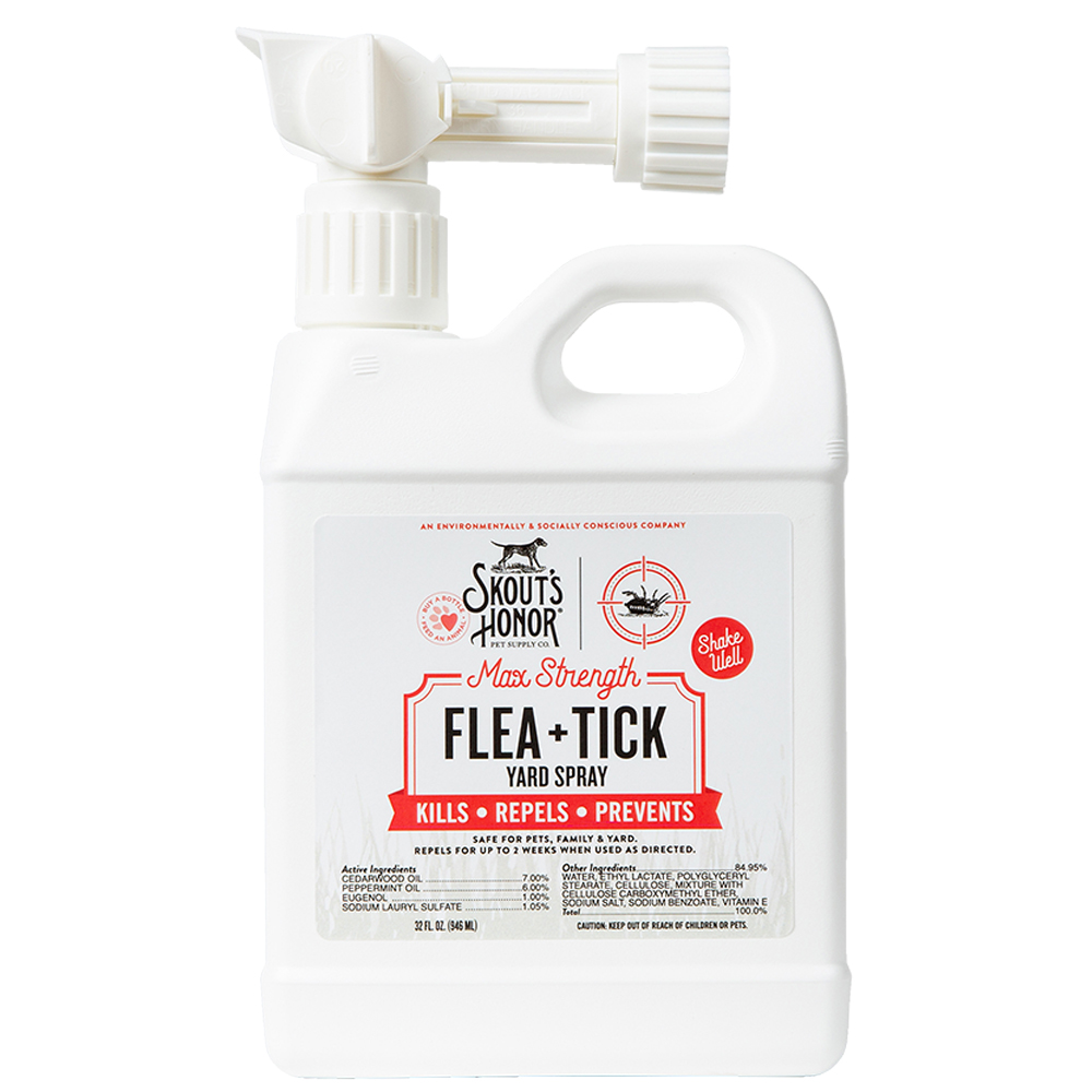Skout's Honor Max Strength Flea + Tick Spray for Yard - Front