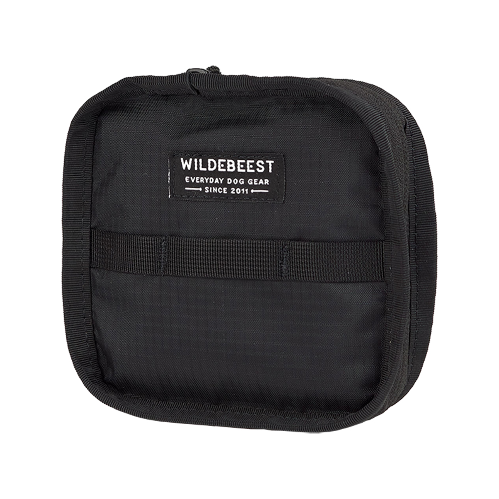 Wildebeest Black Bernal Pop-Up Travel Dog Bowl - Front