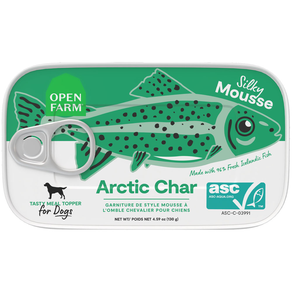 Open Farm Artic Char Silky Mousse Canned Dog Food Topper - Front
