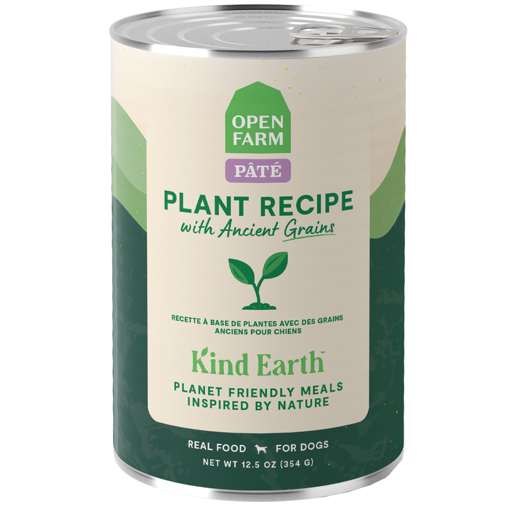 Open Farm Kind Earth Plant Recipe w/ Ancient Grains Pate Canned Dog Food - Front