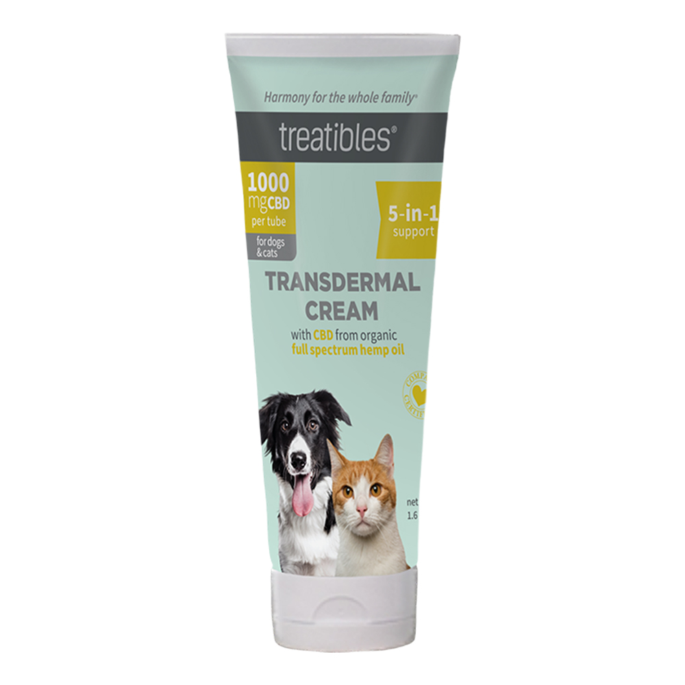 Treatibles Transdermal Cream 1000 mg CBD for Dogs & Cats﻿ - Front