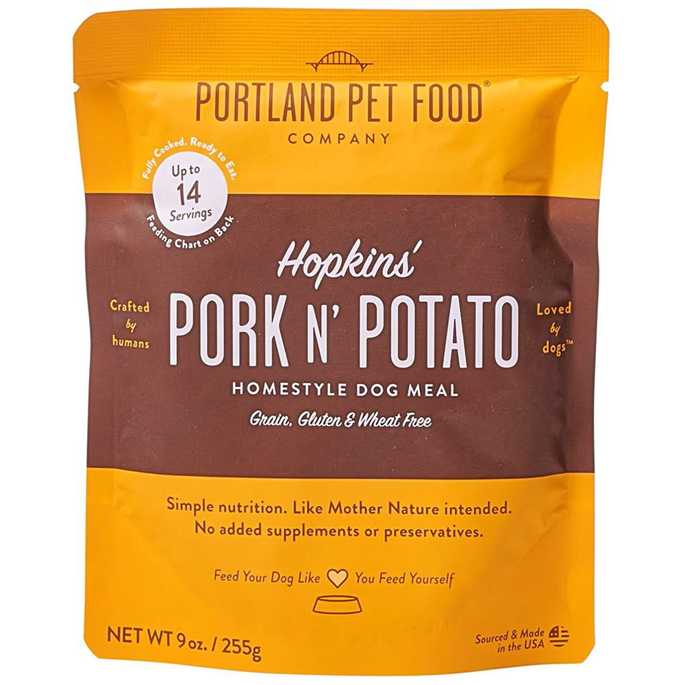 Portland Pet Food Hopkins' Pork N' Potato Homestyle Meal Dog Food - Front
