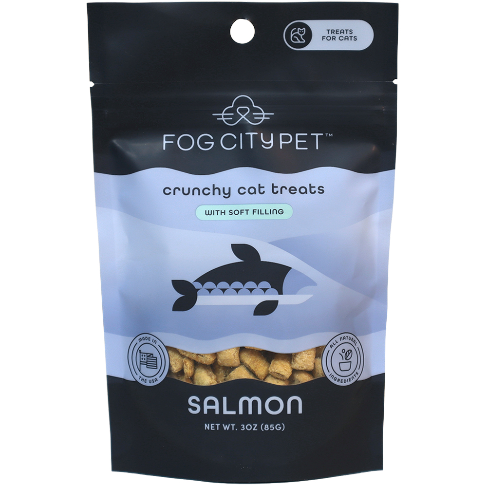 Fog City Pet Snackables Crunchy w/ Soft Filling Salmon Cat Treats - Front