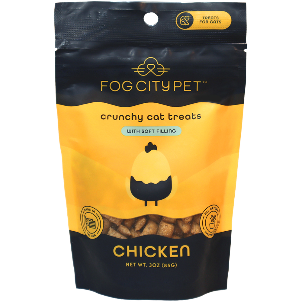 Fog City Pet Snackables Crunchy w/ Soft Filling Chicken Cat Treats - Front