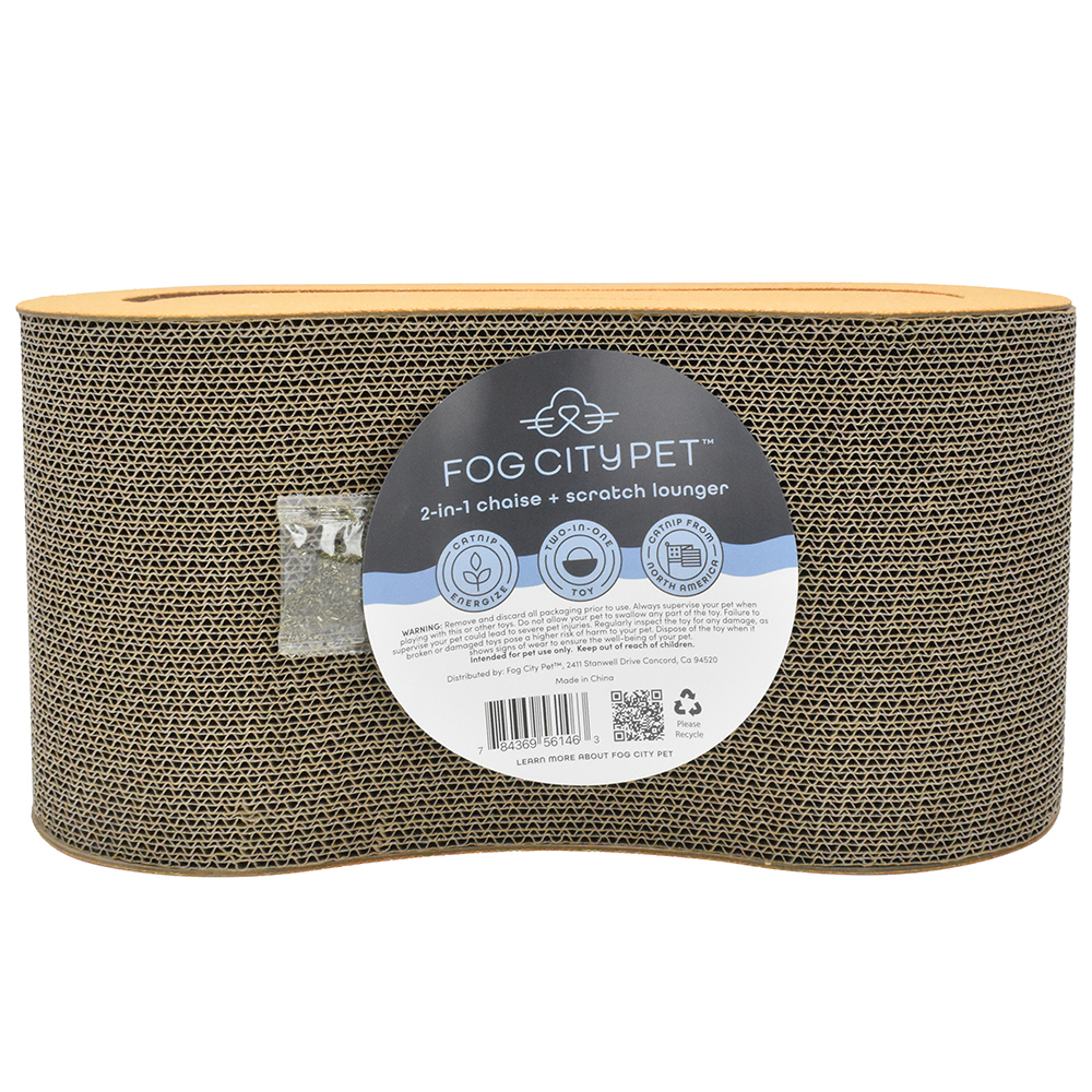 Fog City Pet 2-In-1 Lounging Cat Scratcher  - Front