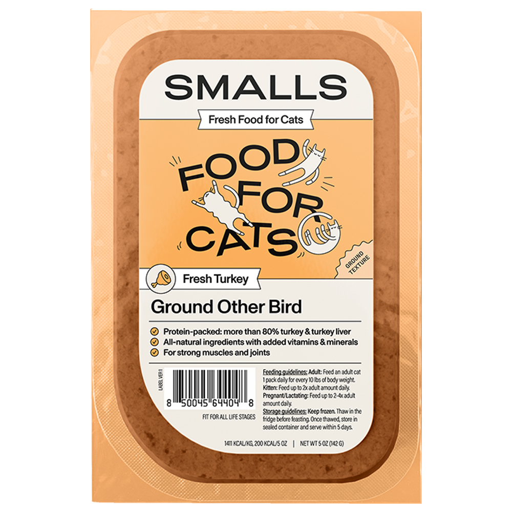 Smalls Gently Cooked Ground Other Bird Fresh Turkey Recipe Minced Cat Food - Front