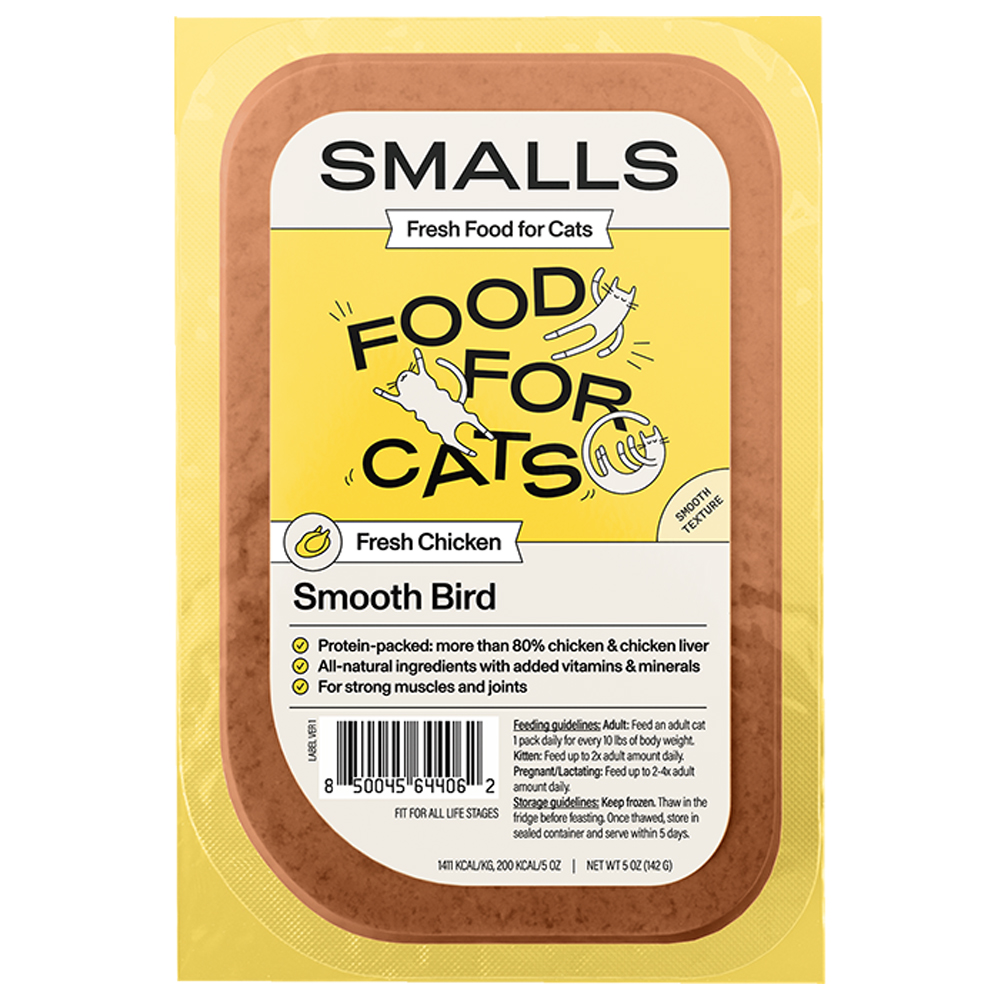 Smalls Gently Cooked Smooth Bird Fresh Chicken Recipe Pate Cat Food - Front