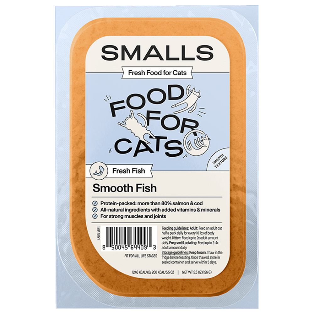 Smalls Gently Cooked Smooth Fish Fresh Salmon & Cod Recipe Pate Cat Food - Front