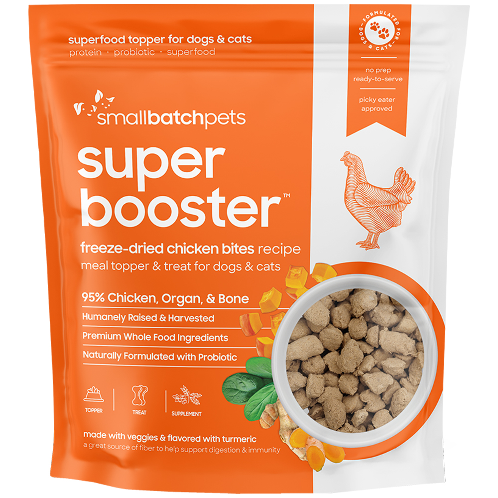 Smallbatch Supper Booster Freeze-Dried Chicken Bites Recipe Dog & Cat Food Topper - Front