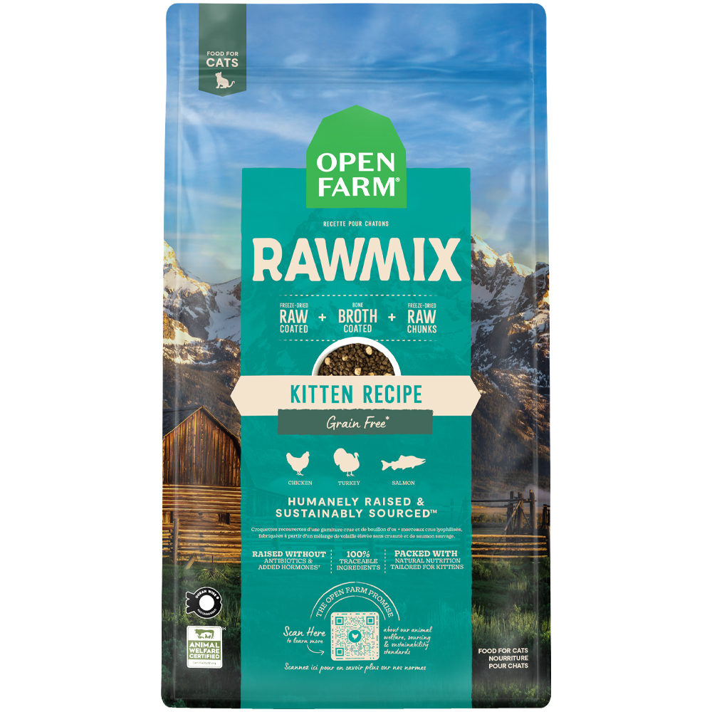 Open Farm RawMix Grain Free Kitten Recipe Dry Cat Food - Front