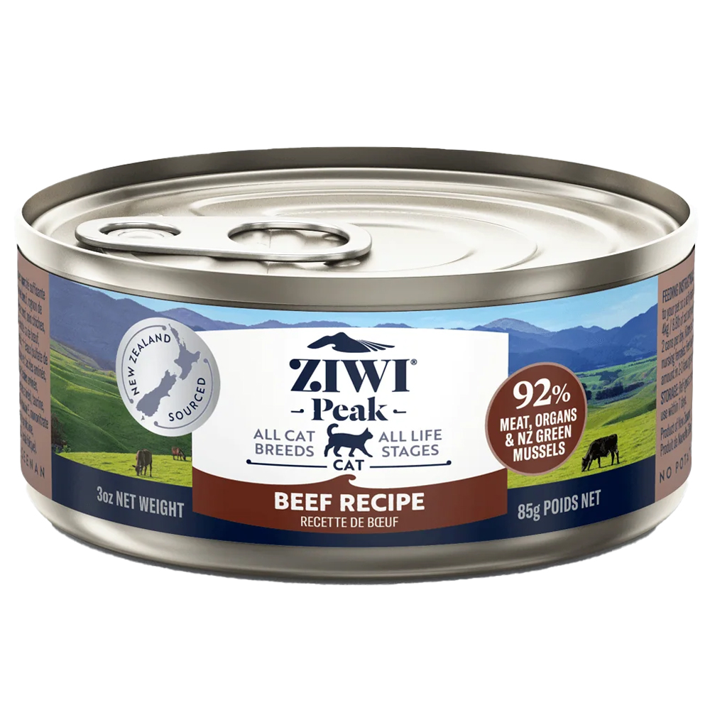 ZIWI Peak Beef Recipe Canned Cat Food - Front, 3 oz