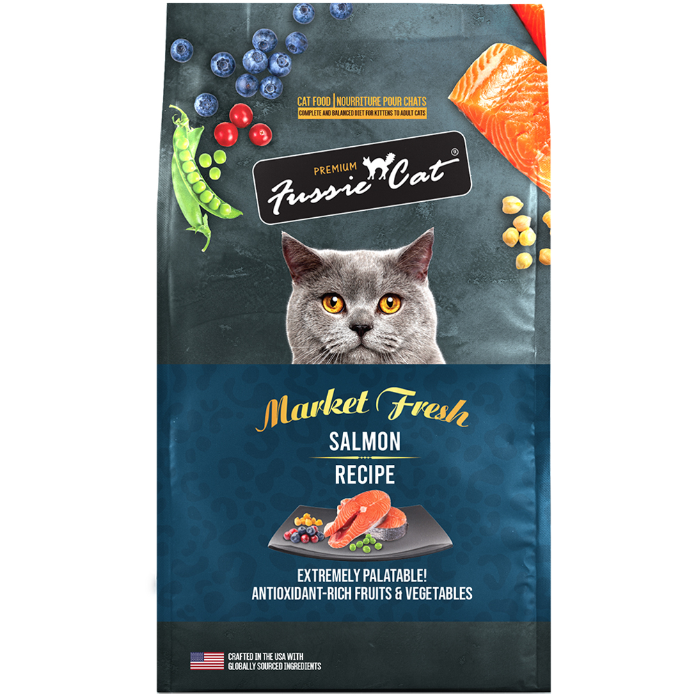 Fussie Cat Market Fresh Salmon Recipe Premium Dry Cat Food - Front