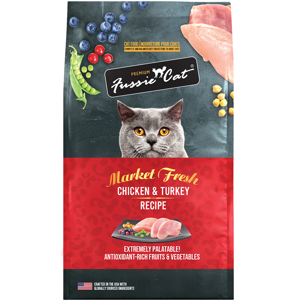 Fussie Cat Market Fresh Chicken & Turkey Recipe Premium Dry Cat Food - Front