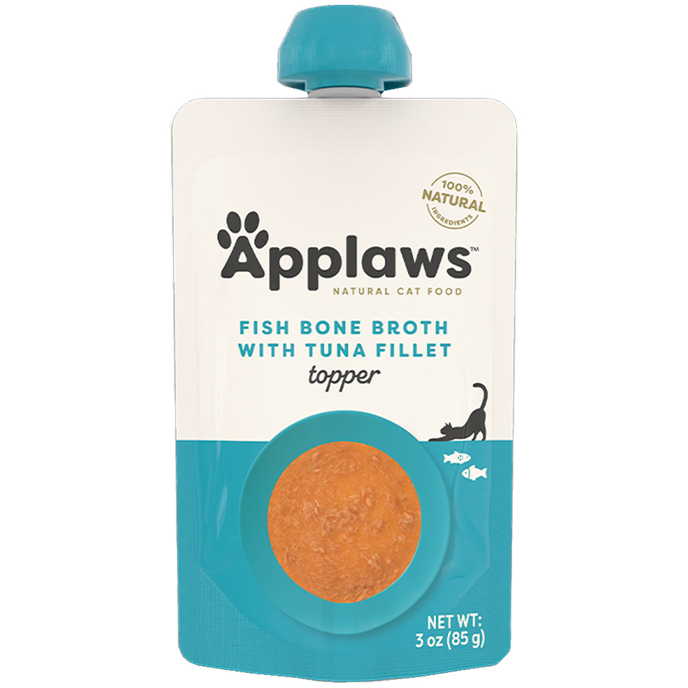 Applaws Fish Bone Broth w/ Tuna Fillet Cat Food Topper - Front