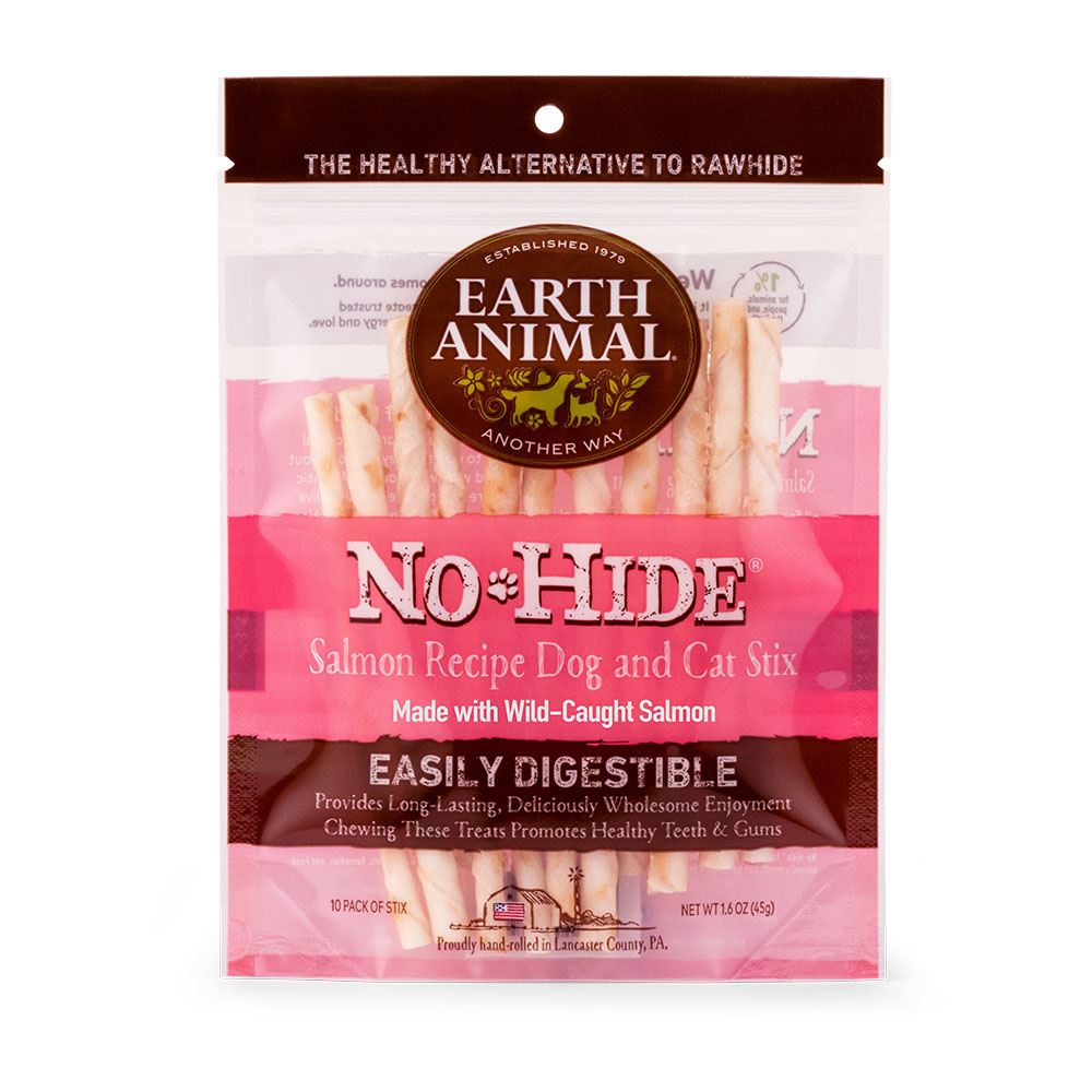 Earth Animal No-Hide Salmon Stix Dog & Cat Chew Treats - Front