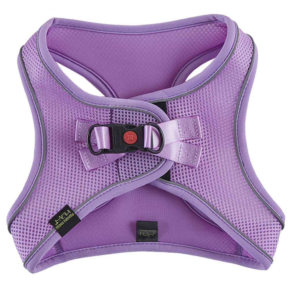 Friends Forever Purple Mesh Reflective Dog Harness