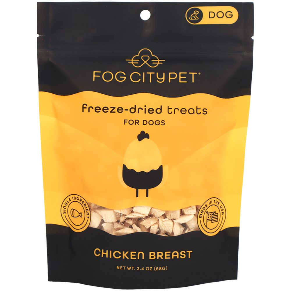Fog City Pet Chicken Breast Freeze-Dried Dog Treats - Front, 2.4 oz