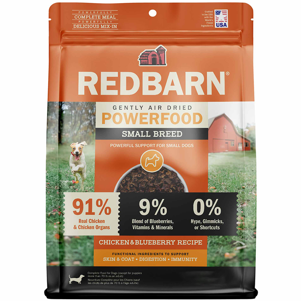 Redbarn Small Breed Chicken & Blueberry Recipe Gently Air-Dried Dog Food - Front