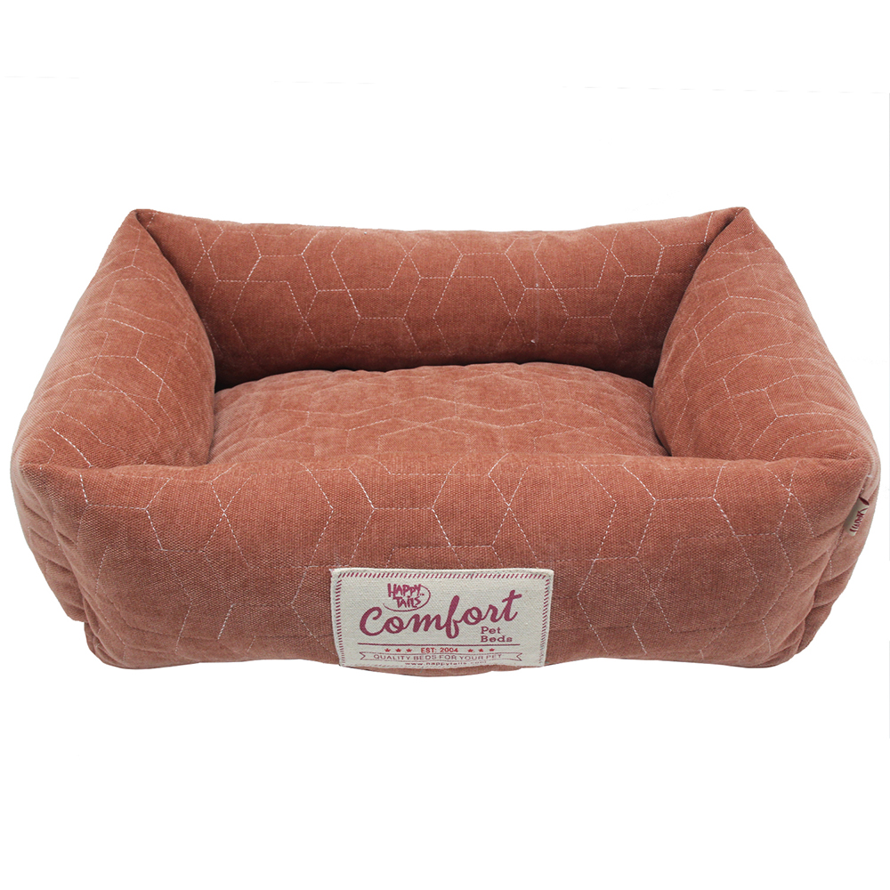 Happy Tails Comfort Adobe Quilted Cuddler Dog Bed - Front