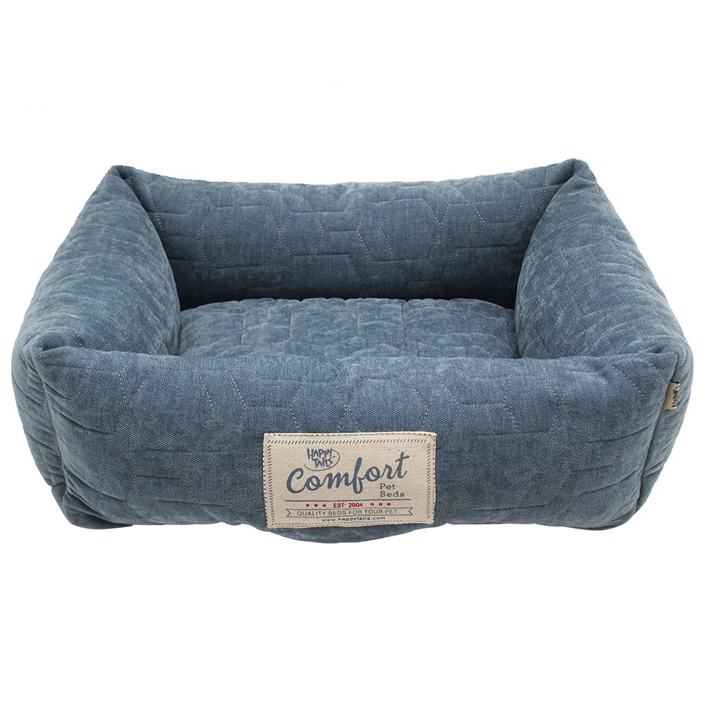 Happy Tails Comfort Driftwood Quilted Cuddler Dog Bed - Front