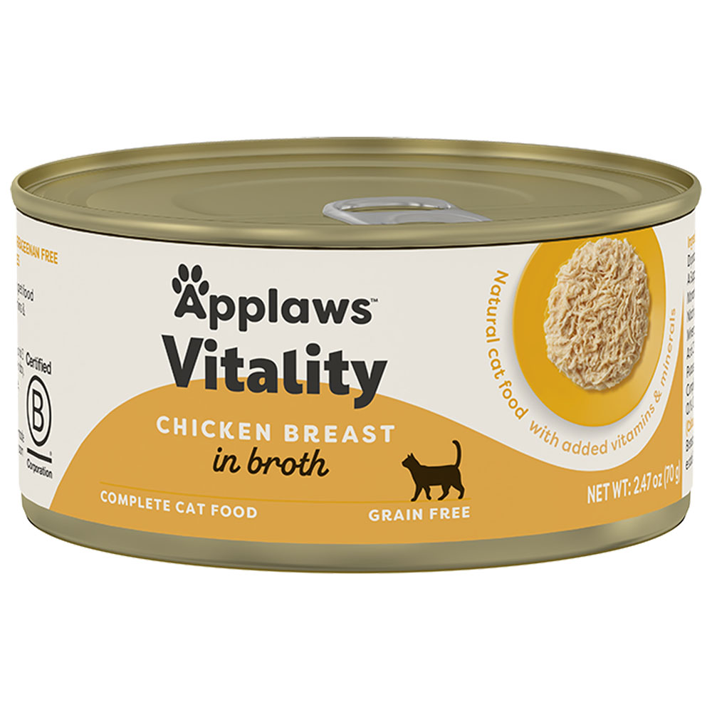 Applaws Vitality Chicken Breast in Broth Canned Cat Food - Front