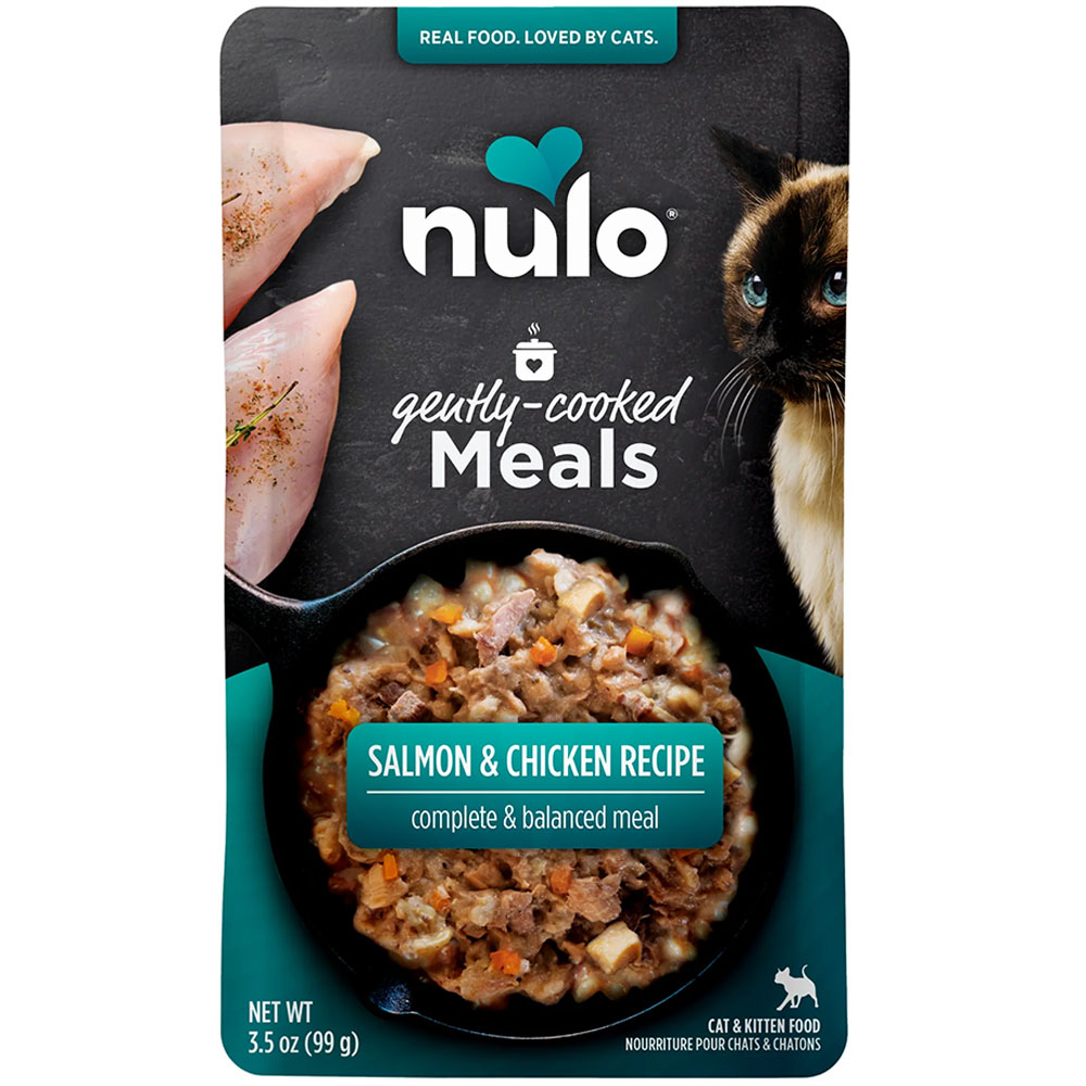 Nulo Gently Cooked Meals Salmon & Chicken Recipe Kitten & Adult Cat Food - Front
