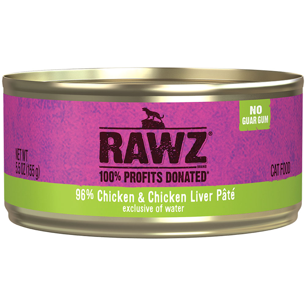RAWZ 96% Chicken & Chicken Liver Pâté Canned Cat Food - Front