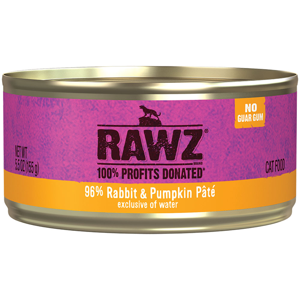 RAWZ 96% Rabbit & Pumpkin Pâté Canned Cat Food - Front