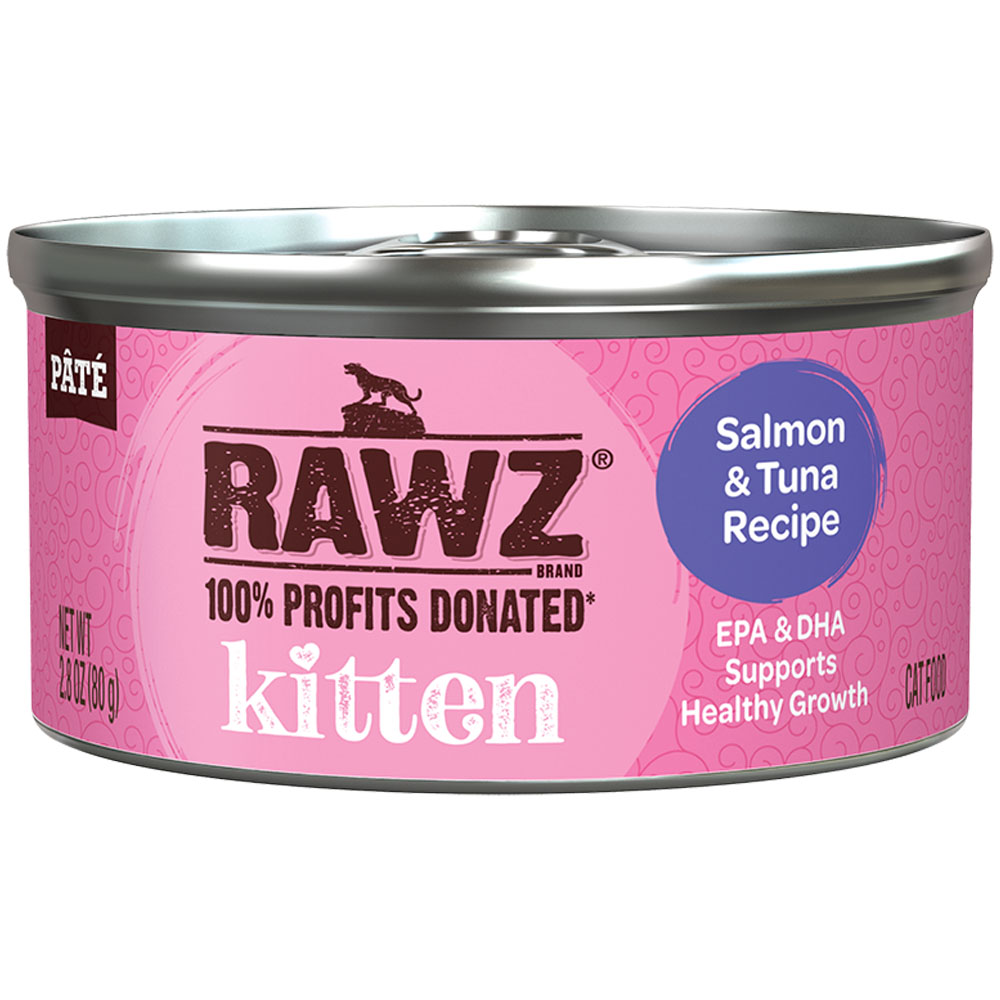 RAWZ Kitten Salmon & Tuna Cat Recipe Pâté Canned Cat Food - Front