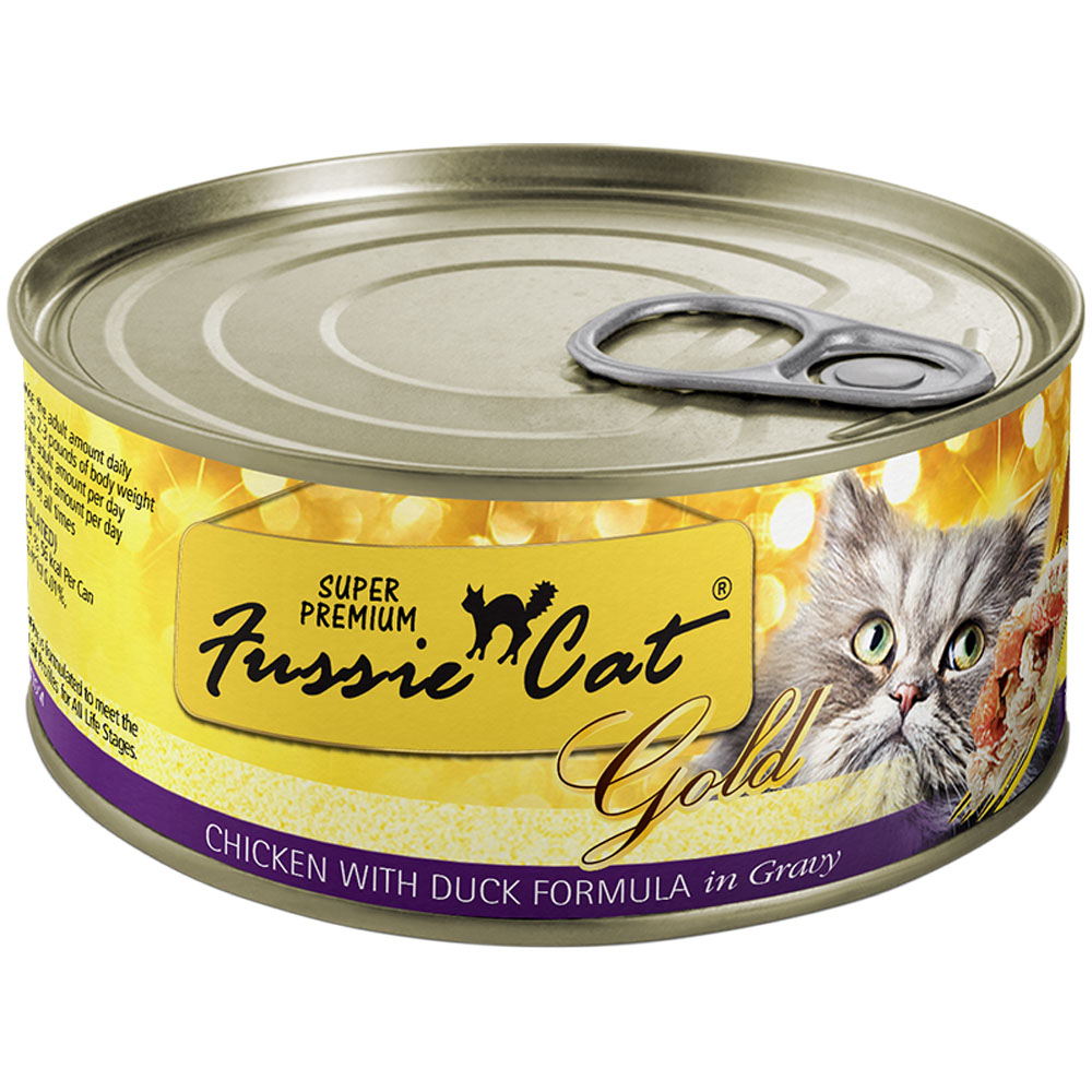 Fussie Cat Super Premium Chicken w/ Duck Formula in Gravy Canned Cat Food - Front
